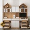 Bàn học đôi có giá sách BH05 4