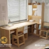 Bàn học đôi liền giá sách BH14 an toàn cho trẻ