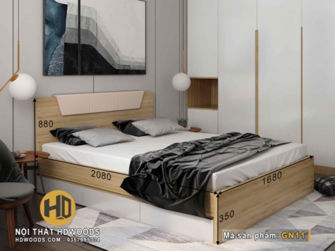 Giường ngủ bằng gỗ GN11 5