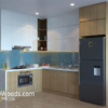 Tủ bếp chữ L hiện đại nhà chị Tâm - Văn Phú