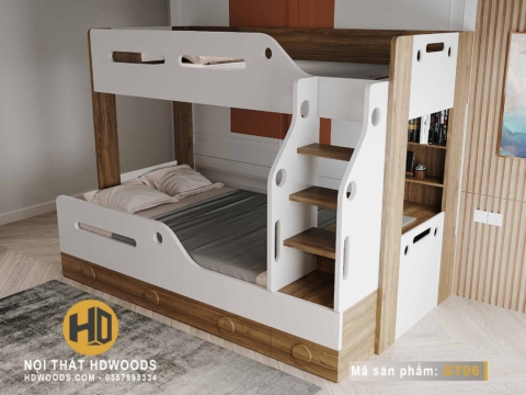 Giường 2 tầng cho bé GT06 chịu lực vượt trội