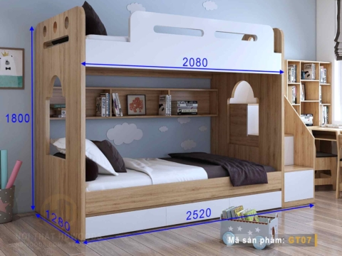 Kích thước Giường tầng đẹp GT07