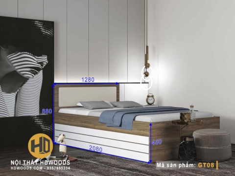 Kích thước giường thông minh 2 tầng GT08
